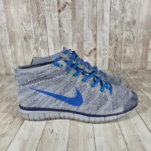 Nike Free Flyknit Chukka Running Shoes Sneakers Blue Gray Mens Size 13