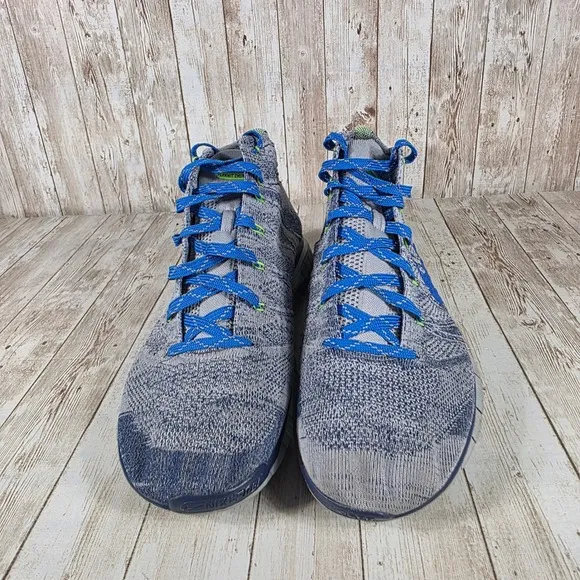 Nike Free Flyknit Chukka Running Shoes Sneakers Blue Gray Mens Size 13