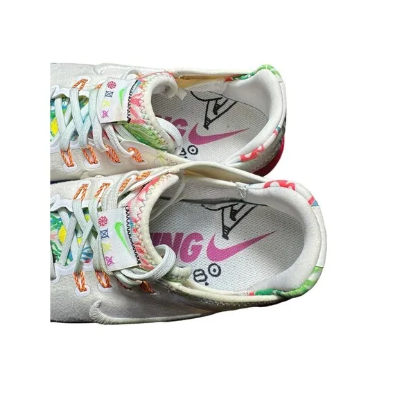 Nike Free RN 2018 T-Shirt White‎ Speed Multicolor AH3966 Men Sz 10.5 Dream #S29