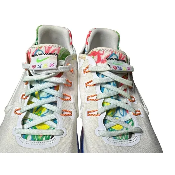 Nike Free RN 2018 T-Shirt White‎ Speed Multicolor AH3966 Men Sz 10.5 Dream #S29