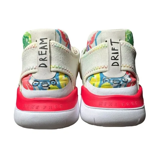 Nike Free RN 2018 T-Shirt White‎ Speed Multicolor AH3966 Men Sz 10.5 Dream #S29