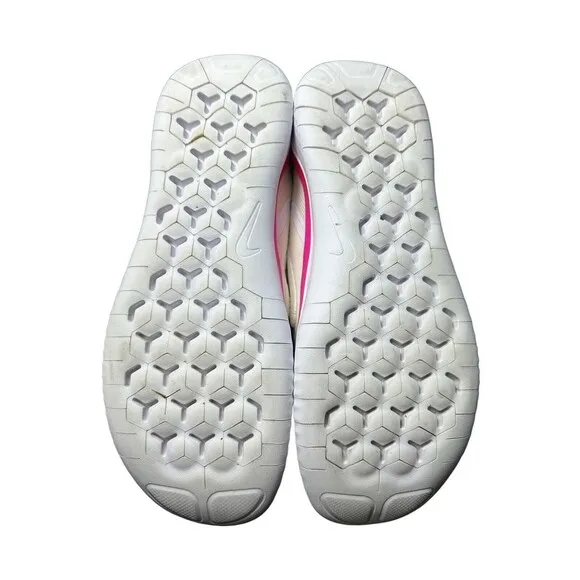 Nike Free RN 2018 T-Shirt White‎ Speed Multicolor AH3966 Men Sz 10.5 Dream #S29