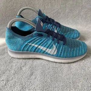 Nike Free RN Flyknit Running Shoes Athletic 831070-404 Ocean Fog Blue Women’s 7