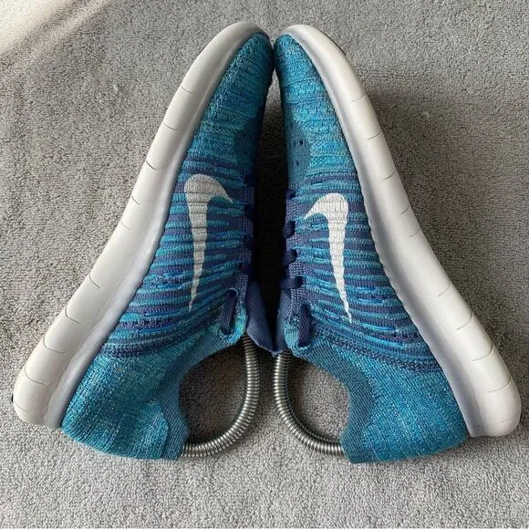 Nike Free RN Flyknit Running Shoes Athletic 831070-404 Ocean Fog Blue Women’s 7