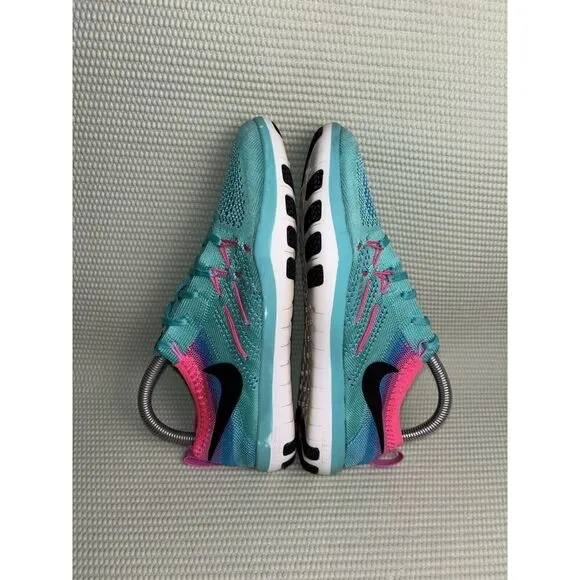 Nike Free Focus Flyknit Running Sneakers Shoes Women’s Size 8 844817-300 Teal