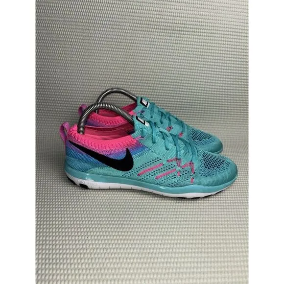 Nike Free Focus Flyknit Running Sneakers Shoes Women’s Size 8 844817-300 Teal