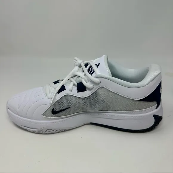 Nike Giannis Freak 5 Men’s Size 8.5 Team White Navy Sneakers Shoes DZ2946-100