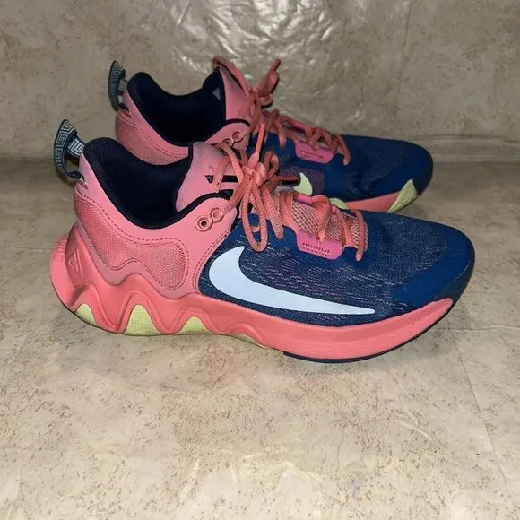 Nike Giannis Immortality 2 Dark Marina Blue Pink Basketball Unisex Sneakers Sz 8