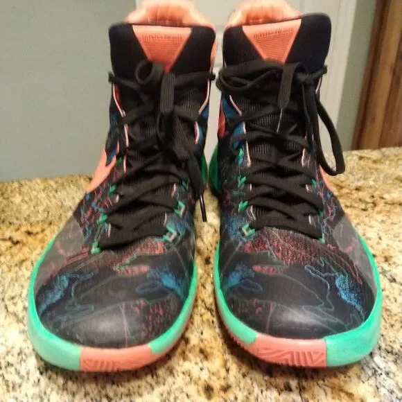 Nike Hyperdunk 2015 Premium Black Blue Lagoon Shoes 749567-084 Men’s Size 12.5