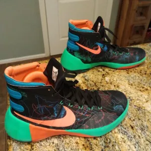 Nike Hyperdunk 2015 Premium Black Blue Lagoon Shoes 749567-084 Men’s Size 12.5