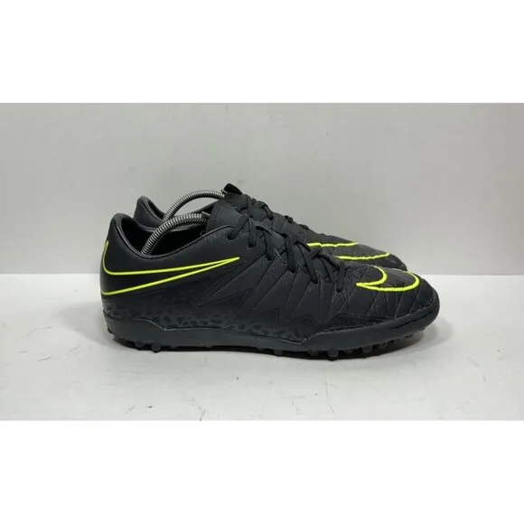 Nike HyperVenom Phelon II TF Turf Soccer Shoes Cleats Black Volt Men’s Size 11