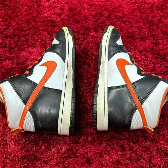 Nike ID Dunk High Orange Black White 316412-991 Men’s 10 Women’s 11.5