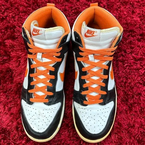 Nike ID Dunk High Orange Black White 316412-991 Men’s 10 Women’s 11.5