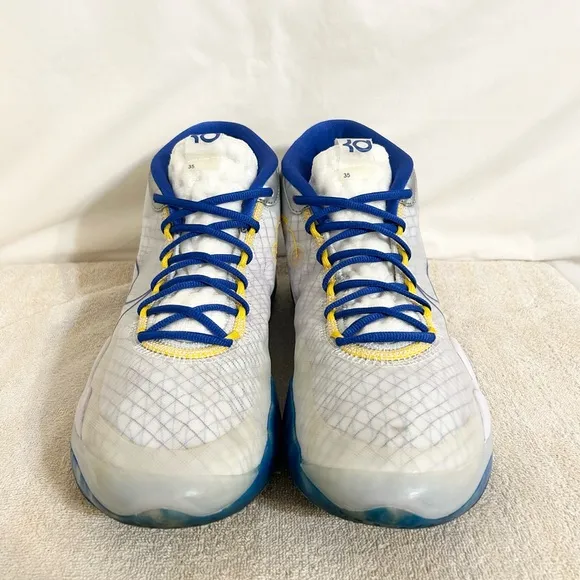 Nike KD 12 Warriors Home White/Blue size 14 MEN’S BASKETBALL SHOES