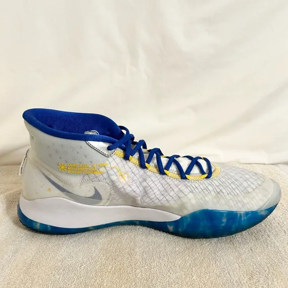 Nike KD 12 Warriors Home White/Blue size 14 MEN’S BASKETBALL SHOES