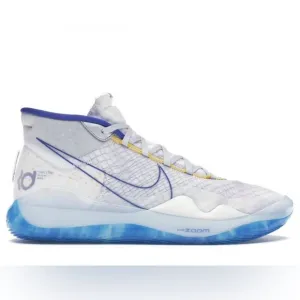 Nike KD 12 Warriors Home White/Blue size 14 MEN’S BASKETBALL SHOES