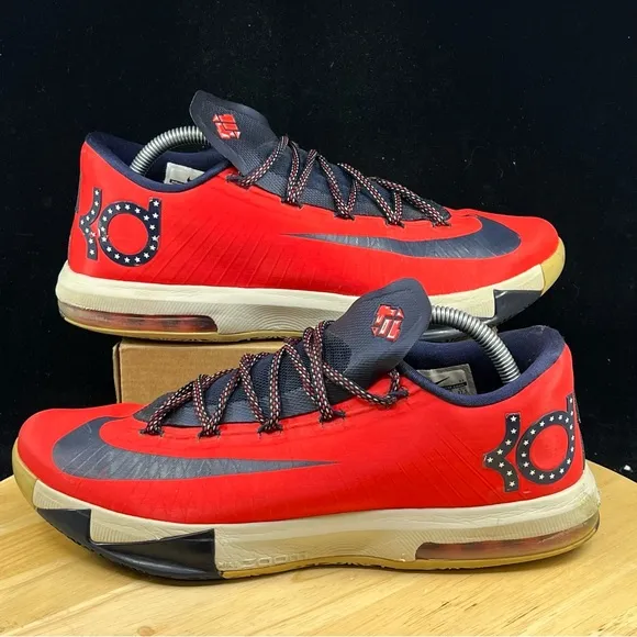 Nike KD 6 Red / Blue 599424-600 “DC” US Men’s Size 9.5 Kevin Durant Sneakers