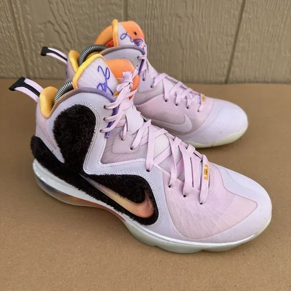 Nike Lebron IX King LA Basketball Men’s Sneakers Shoes Size 7.5 Pink DJ3908-600