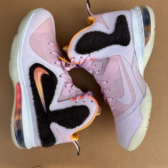 Nike Lebron IX King LA Basketball Men’s Sneakers Shoes Size 7.5 Pink DJ3908-600