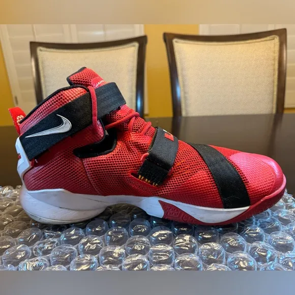 Nike Lebron Soldier 9 University Red Sneakers Shoes Size US 12