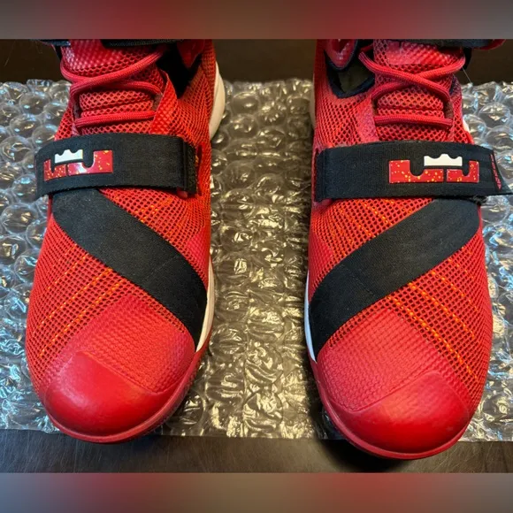Nike Lebron Soldier 9 University Red Sneakers Shoes Size US 12