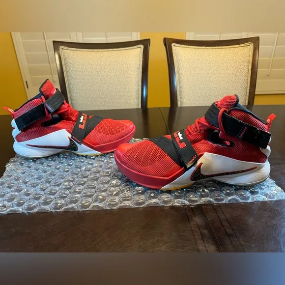 Nike Lebron Soldier 9 University Red Sneakers Shoes Size US 12