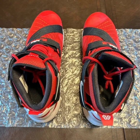 Nike Lebron Soldier 9 University Red Sneakers Shoes Size US 12