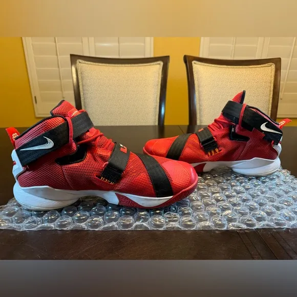 Nike Lebron Soldier 9 University Red Sneakers Shoes Size US 12