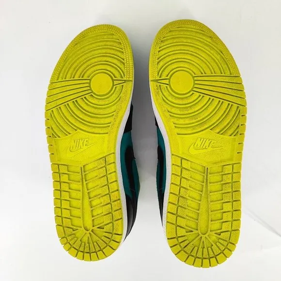 Nike Men’s Air Jordan 1 Retro Low Lush Teal Venom Green Black Sneaker Size 8.5