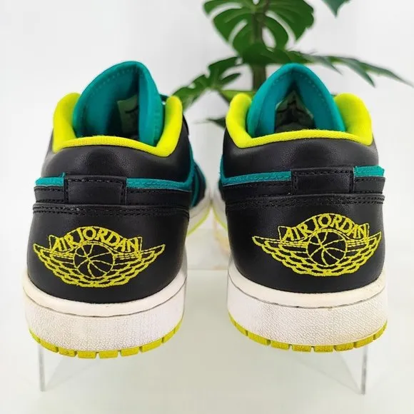 Nike Men’s Air Jordan 1 Retro Low Lush Teal Venom Green Black Sneaker Size 8.5