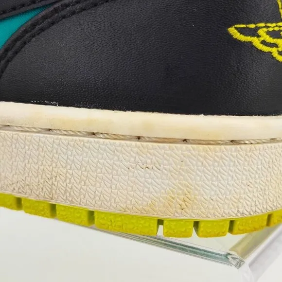 Nike Men’s Air Jordan 1 Retro Low Lush Teal Venom Green Black Sneaker Size 8.5
