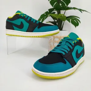 Nike Men’s Air Jordan 1 Retro Low Lush Teal Venom Green Black Sneaker Size 8.5