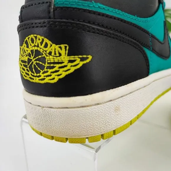 Nike Men’s Air Jordan 1 Retro Low Lush Teal Venom Green Black Sneaker Size 8.5