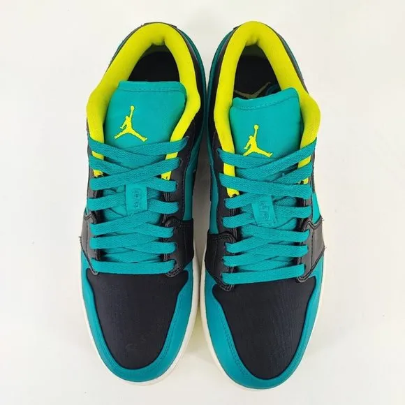 Nike Men’s Air Jordan 1 Retro Low Lush Teal Venom Green Black Sneaker Size 8.5