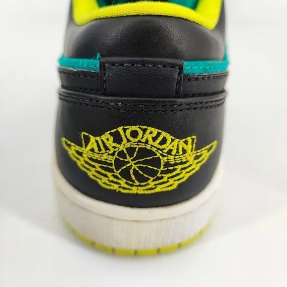 Nike Men’s Air Jordan 1 Retro Low Lush Teal Venom Green Black Sneaker Size 8.5