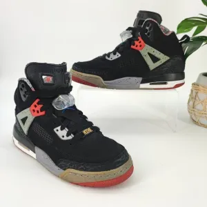 Nike Men’s Air Jordan Spizike Black Red Basketball Shoes Size 6Y