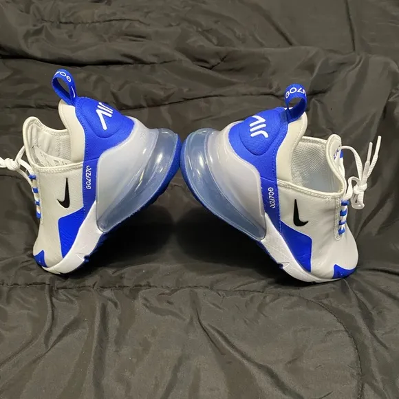 Nike Men’s Air Max 270 G Golf Shoes, size 10, white and blue