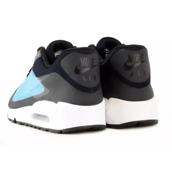 Nike Men's Air Max 90 Trainers NS GPX Big Logo Sneakers Shoes - Black &amp; Blue