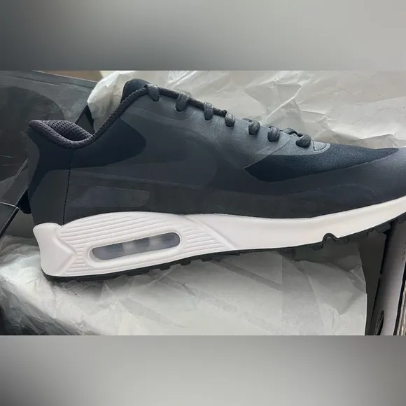 Nike Men's Air Max 90 Trainers NS GPX Big Logo Sneakers Shoes - Black &amp; Blue