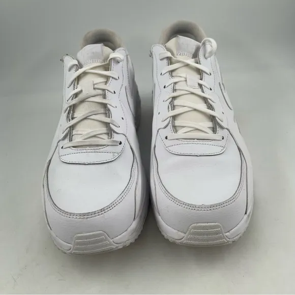 Nike Men’s Air Max Excee Triple White Leather Athletic Shoes Sneakers - Size 12