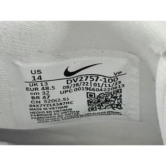 Nike Men’s Cosmic Unity 3 Mid Summit White Basketball Shoes Size 14 US