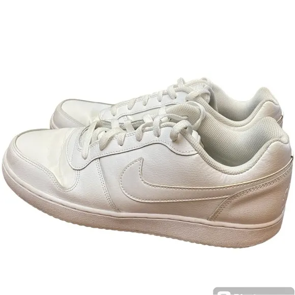 Nike Men’s Ebernon Triple White Tennis Shoes