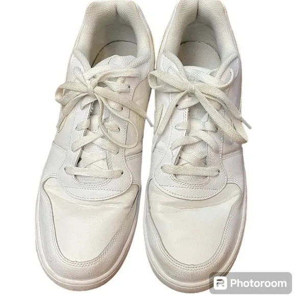 Nike Men’s Ebernon Triple White Tennis Shoes