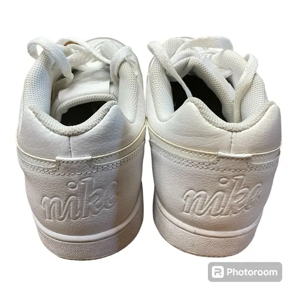 Nike Men’s Ebernon Triple White Tennis Shoes