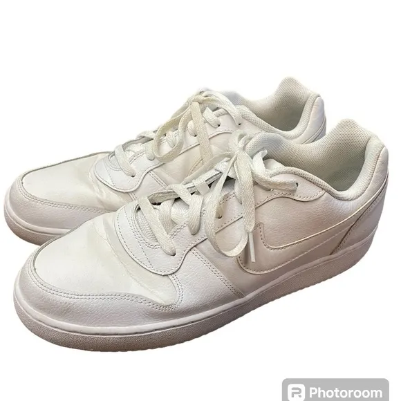 Nike Men’s Ebernon Triple White Tennis Shoes