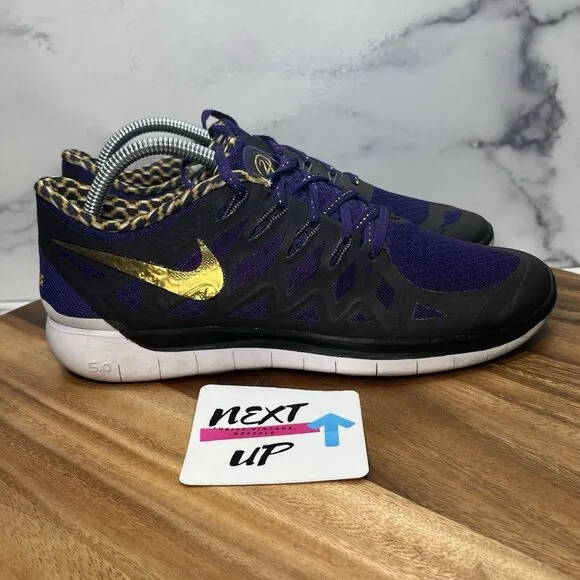 Nike Men’s Free 5.0 Doernbecher 24 Laps Purple Gold RARE 🔥 Running Shoes size 8