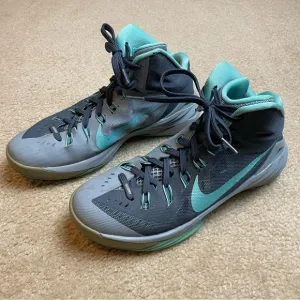 NIKE Men’s Hyperdunk 2014 Basketball Shoes Gray Turquoise