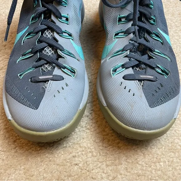 NIKE Men’s Hyperdunk 2014 Basketball Shoes Gray Turquoise