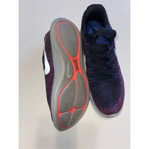 Nike Men’s Lunarepic Low Flyknit 2  Shoes Black/Reflect Silver Purple Size 12 A2