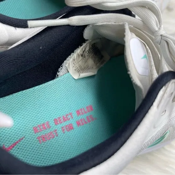 Nike Men’s React Miler 2 Platinum Tint Dynamic Turquoise Shoes